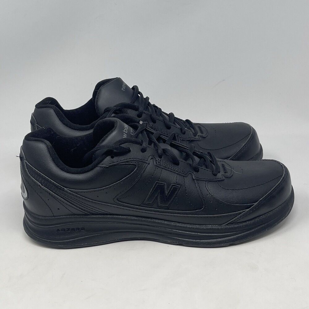 New Balance 577 DSL-2 Shoes Womens 12 Black Leather Lace Up Walking Sneaker